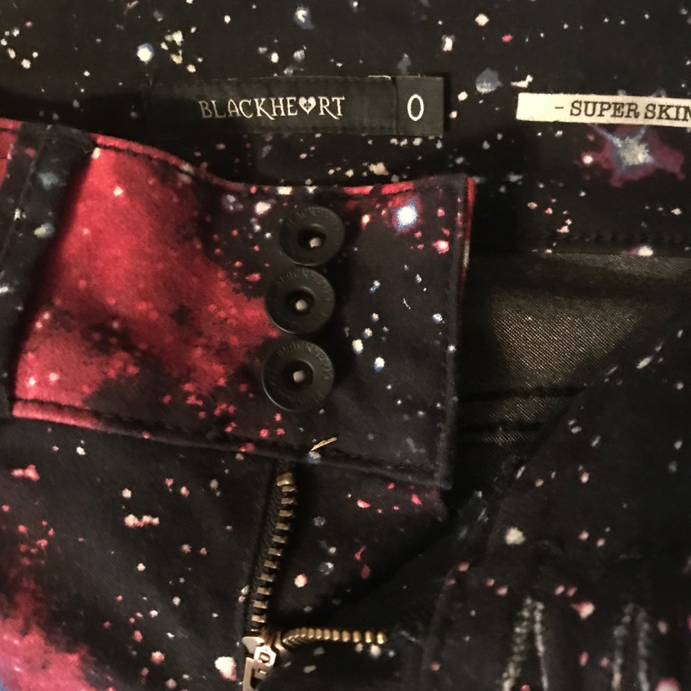 Blackheart Galaxy Jeans, Super Skinny, Size 0